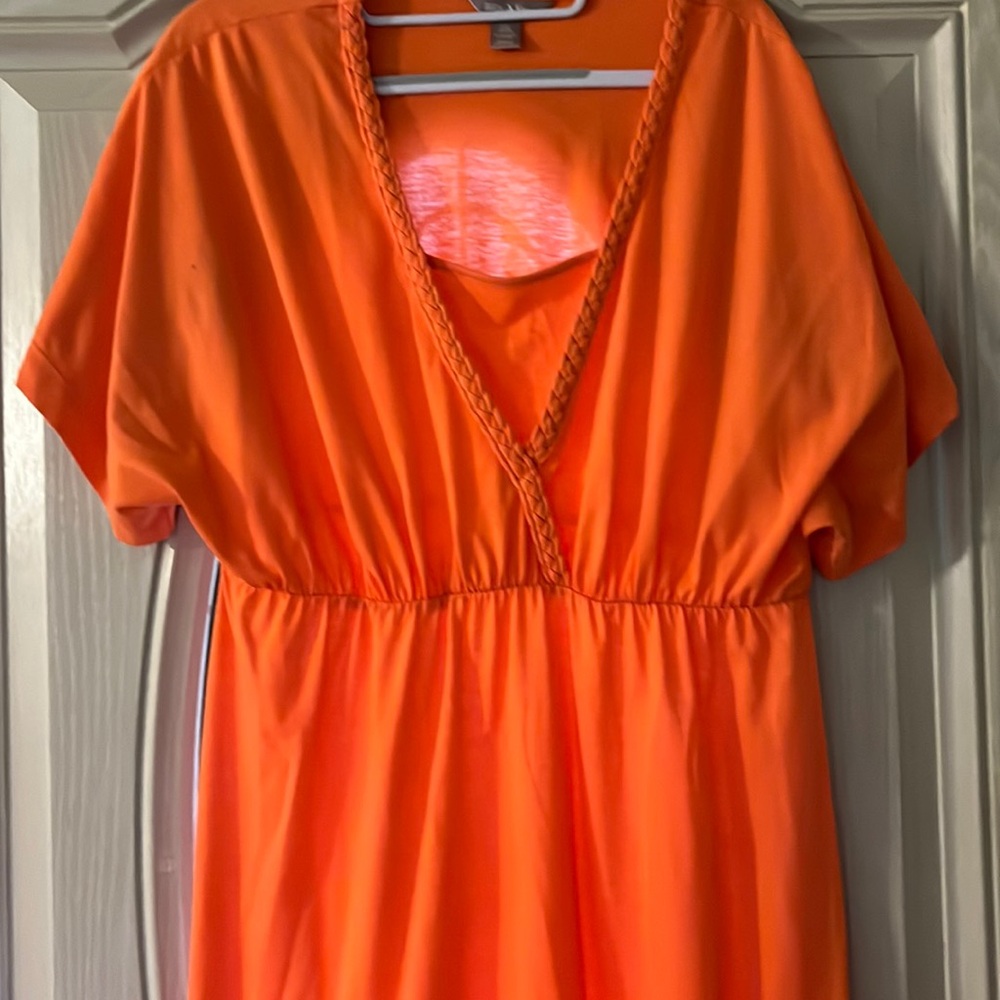 White stag midi dress or swimsuit cover up.  Super cute with braided detail.